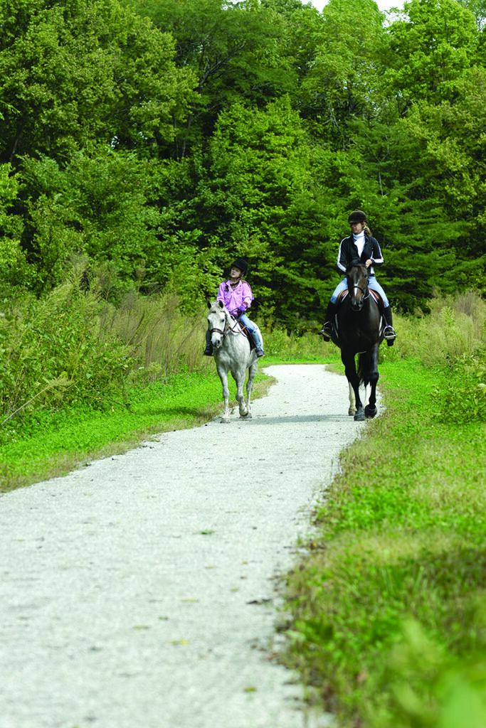 trail riding with children