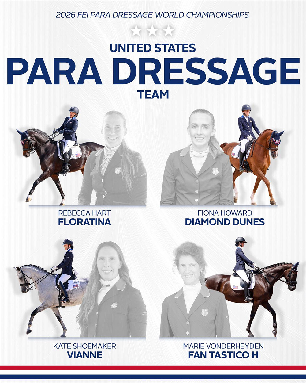 The U.S. Para Dressage Team.