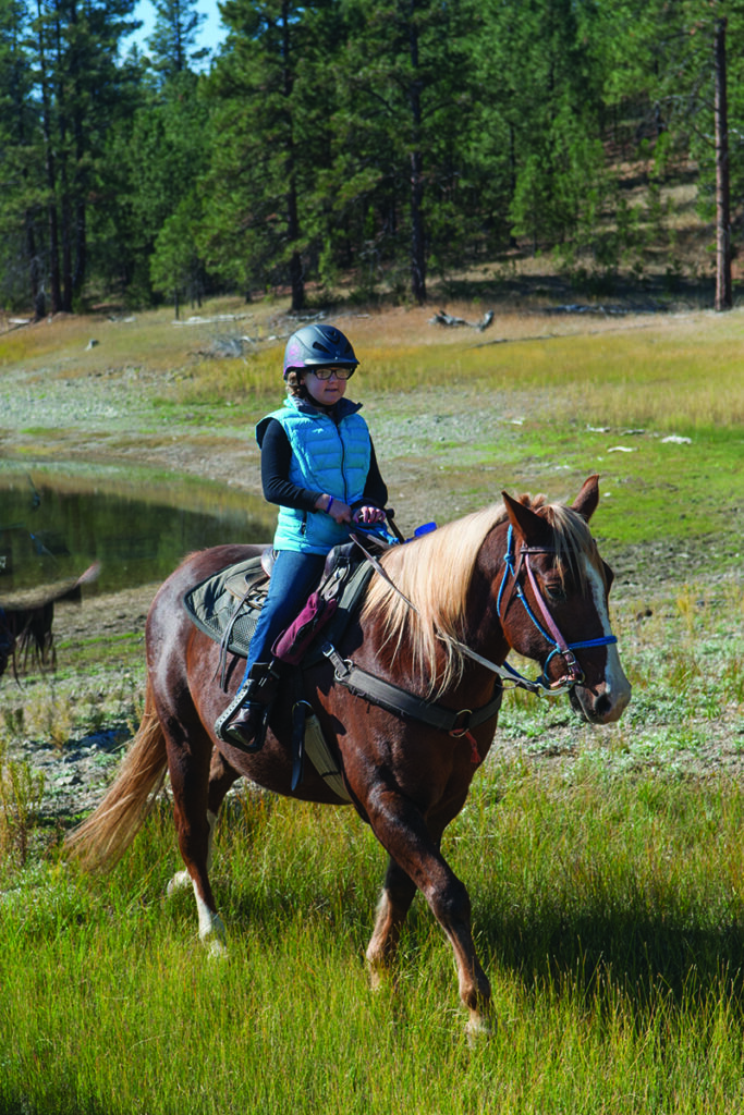horse riding with kids 