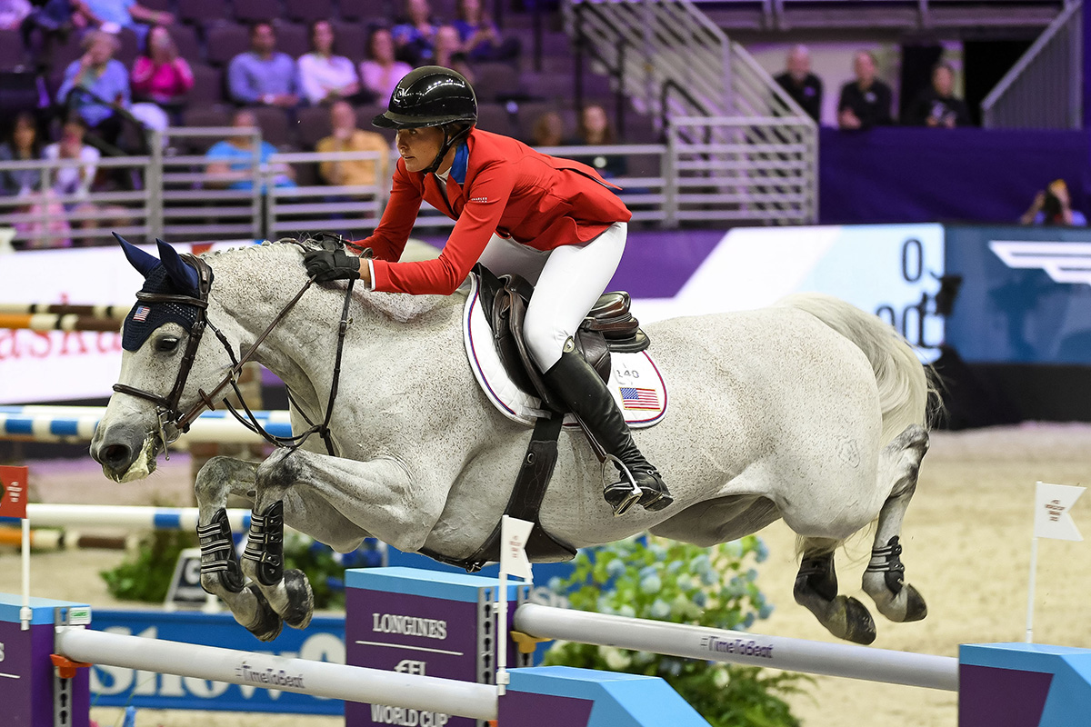 Hunter Holloway at the 2023 FEI World Cup Finals in Omaha