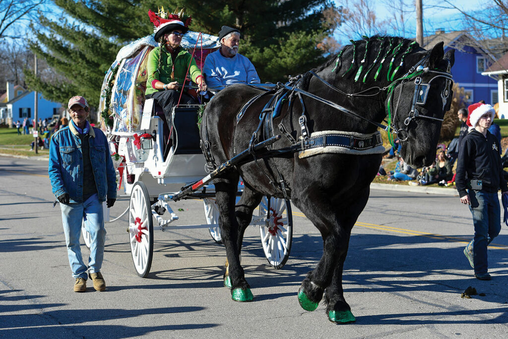 Historic lebanon horse drawn carriage parade christmas festival