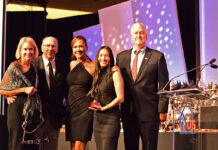 Eventer Tamie Smith with Mai Baum's connections at the USEF Awards