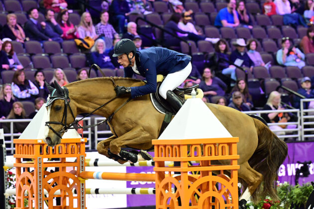 Daniel Deusser and Scuderia 1918 Tobago Z from Germany took third in the 2023 FEI World Cup Finals jumper speed class