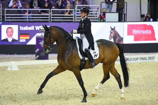 Isabell Werth and Quantaz DSP in the Grand Prix Freestyle at the FEI Worldl Cup Finals