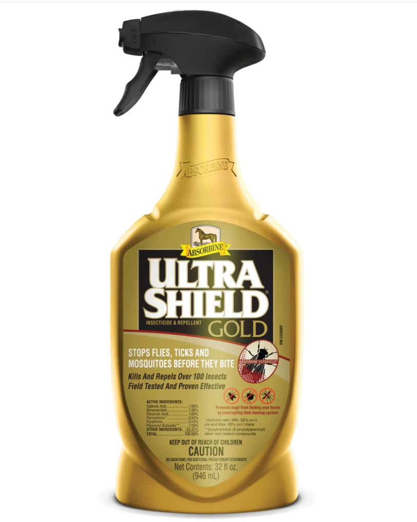Absorbine Ultrashield, an important fly gear product for summer.