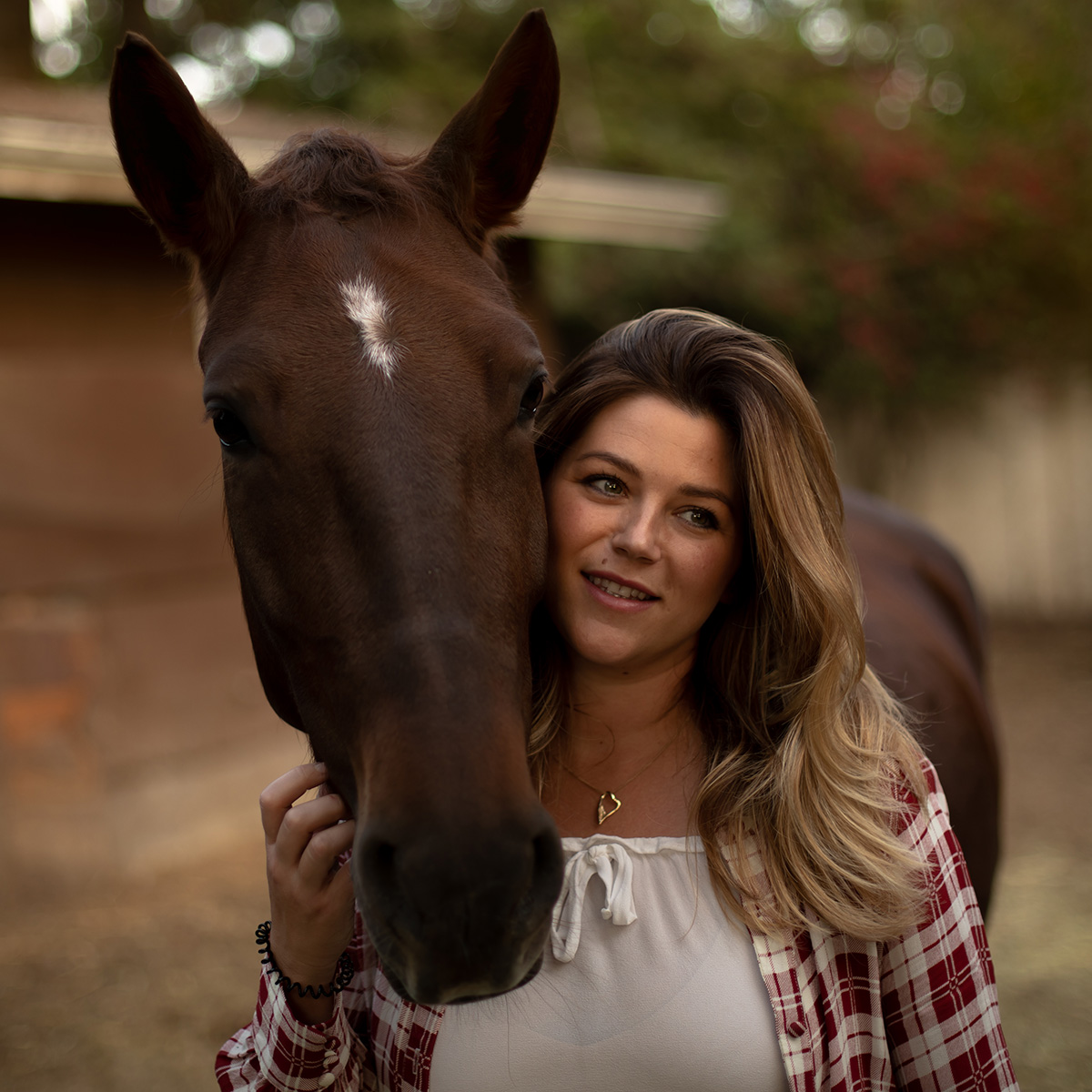 Jessica Andrews, founder of Eques Pante, and her horse