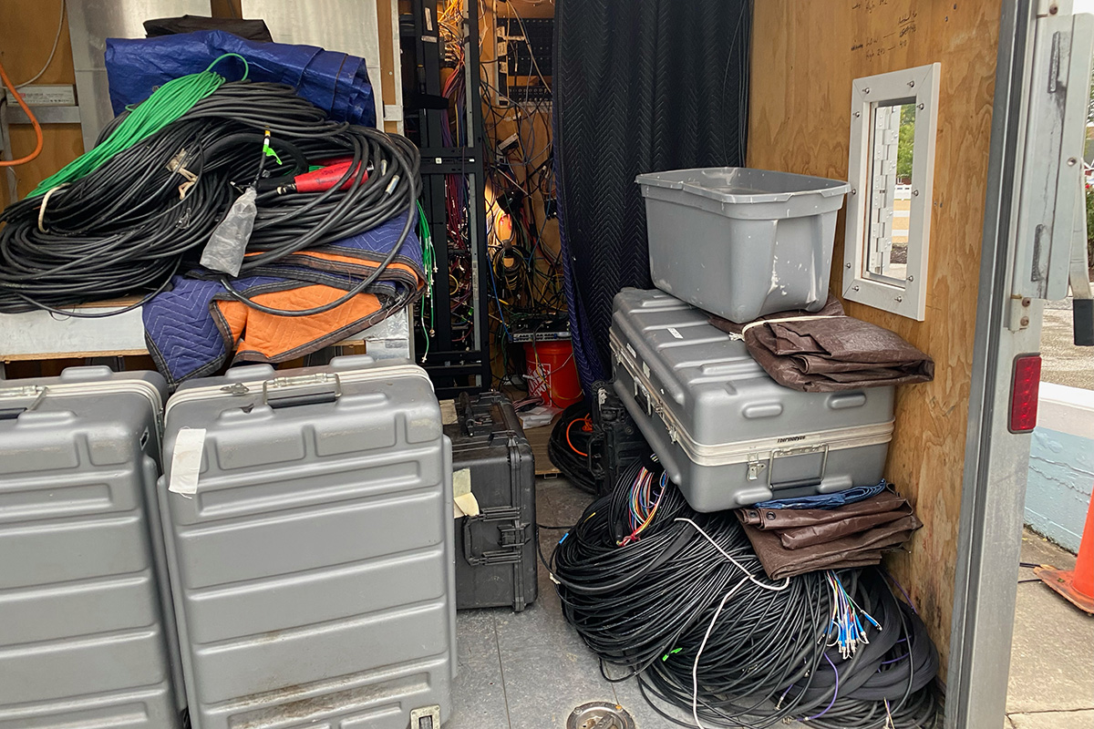 Cabling for livestream of a horse show