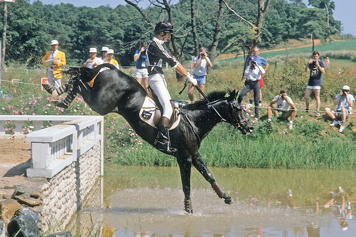 Charisma, one of the featured most unforgettable horses, and Mark Todd at the 1988 Seoul Olympics.