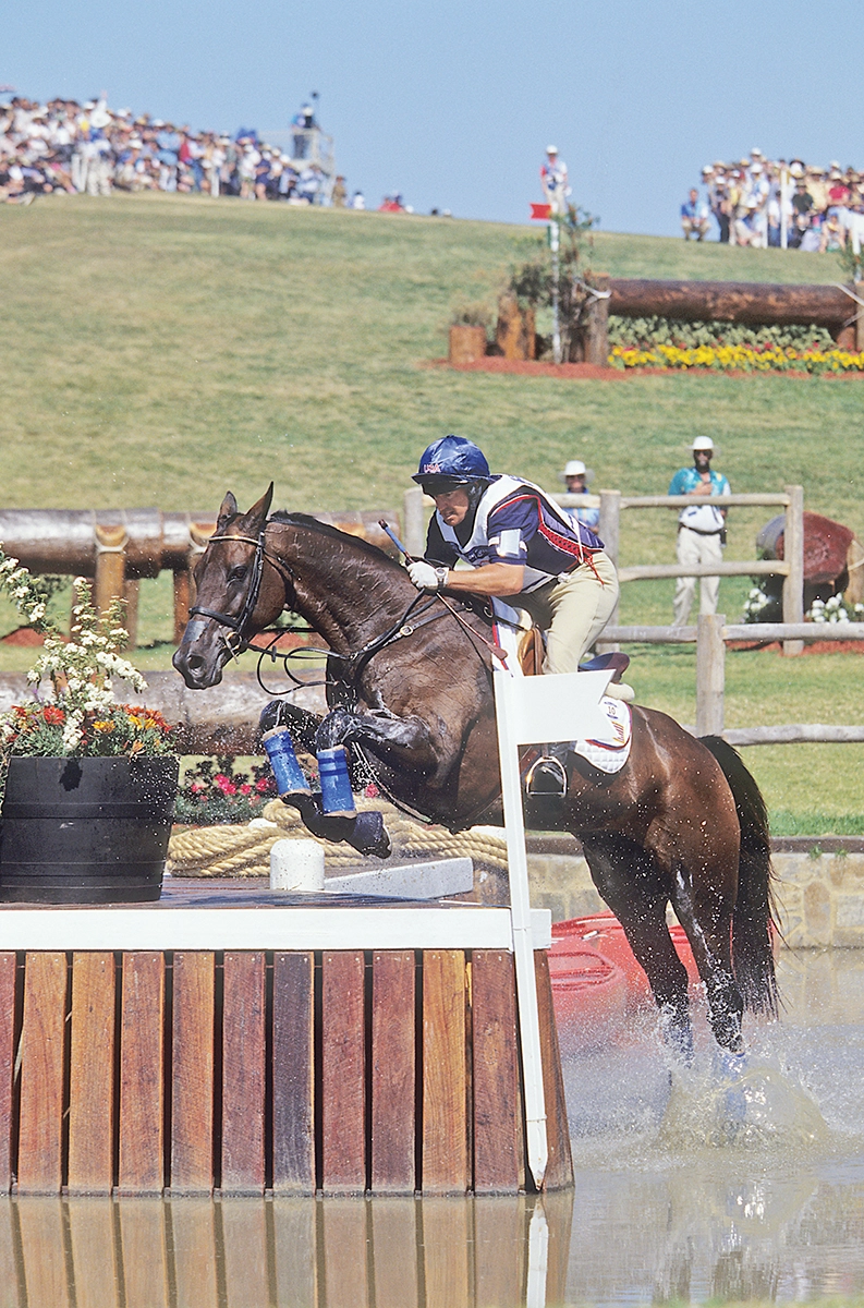 Giltedge, one of the featured unforgettable horses, and David O’Connor at the 2000 Sydney Olympics.