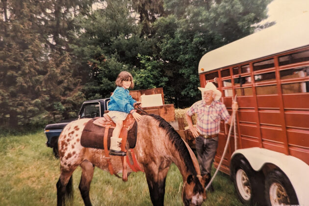 Alyssa and her childhood horse mentor.