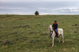 Horseback riding solo in Montana.