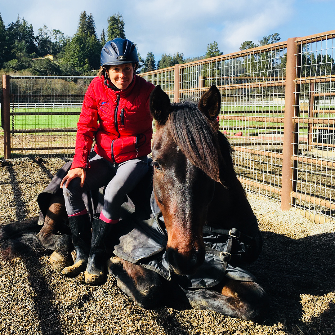 Jec Ballou, a Horse Illustrated contributor, and her horse