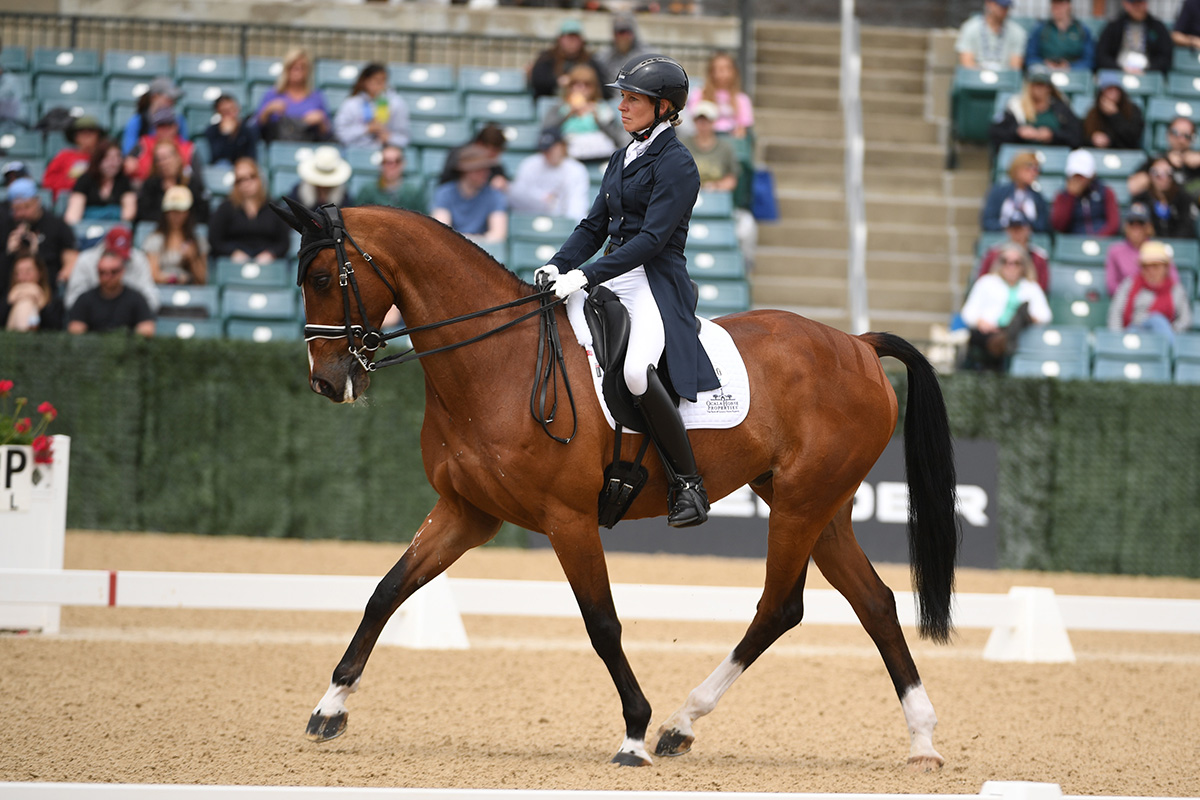 Liz Halliday-Sharp & Deniro Z first day dressage Kentucky Three-Day