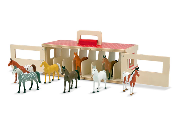 Melissa and Doug Take-Along Show Horse Stable