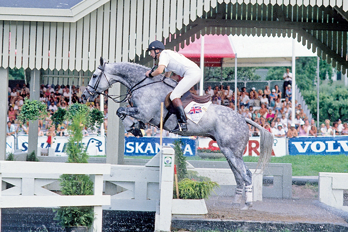 Murphy Himself, one of the featured unforgettable horses, and Ian Stark at the Stockholm WEG in 1990. Photo by Bob Langrish