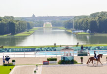 The stunning Paris 2024 Olympic Games equestrian competition backdrop of the Grand Canal and Palace of Versailles