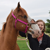 Peanut Adams and her horse Maverick
