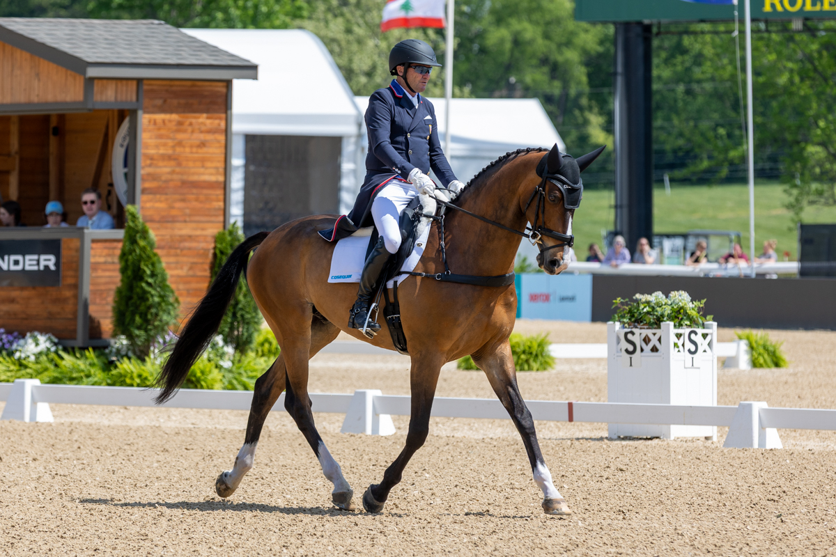 Phillip Dutton and Possante during dressage at the 2026 Defender Kentucky Three-Day Event.