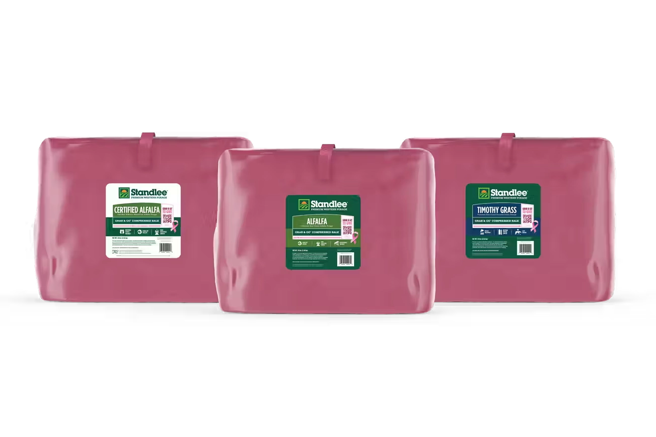 Standlee’s Grab & Go® Bales Go Pink Again for Breast Cancer Awareness