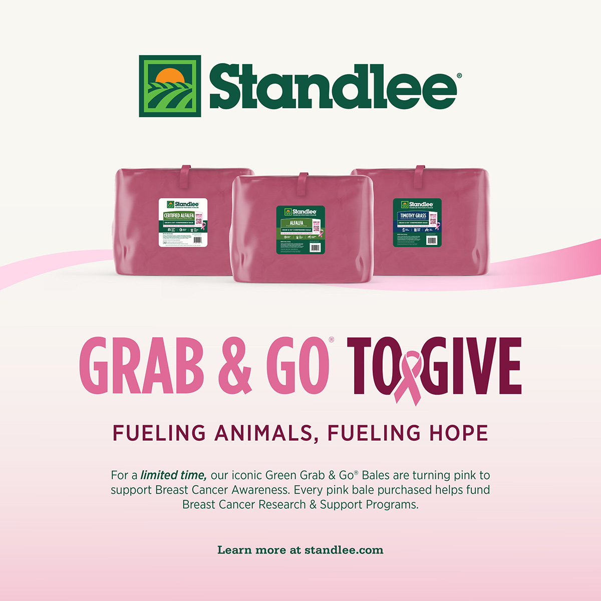 The Standlee Grab & Go to Give Campaign in support of breast cancer awareness.