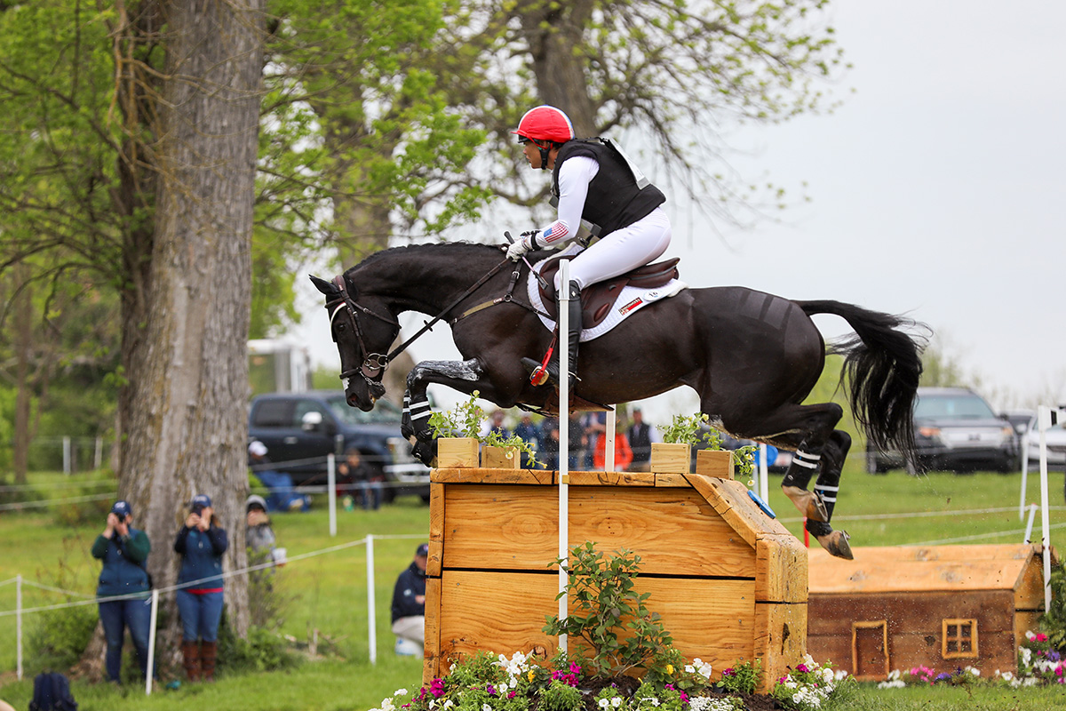 Tamie Smith on Mai Baum during cross-country at the 2023 Land Rover Kentucky Three-Day Event