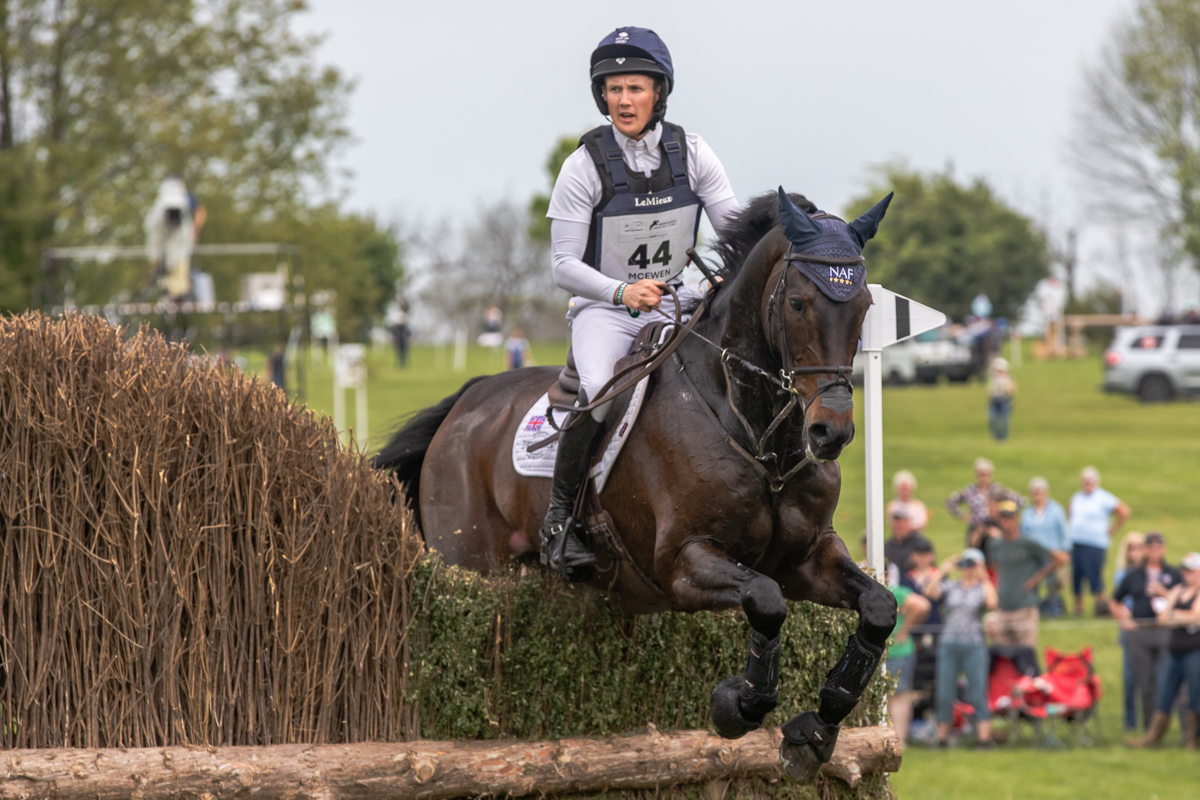 Tom McEwen and JL Dublin during cross-country at the 2024 Defender Kentucky Three-Day Event