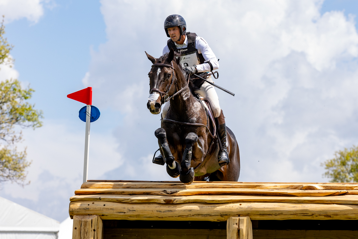 Will Coleman (USA) and Diabolo on the 2026 Defender Kentucky cross-country course.