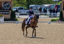Yasmin Ingham during dressage at the 2024 Defender Kentucky Three-Day Event