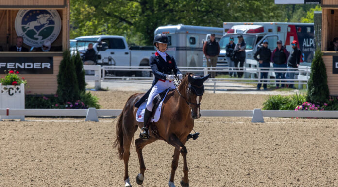 yasmin ingham during dressage at the 2024 defender kentucky three-day event