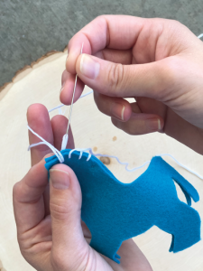 Sewing a Holiday Ornament