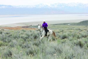 Hayes on horse in Utah.