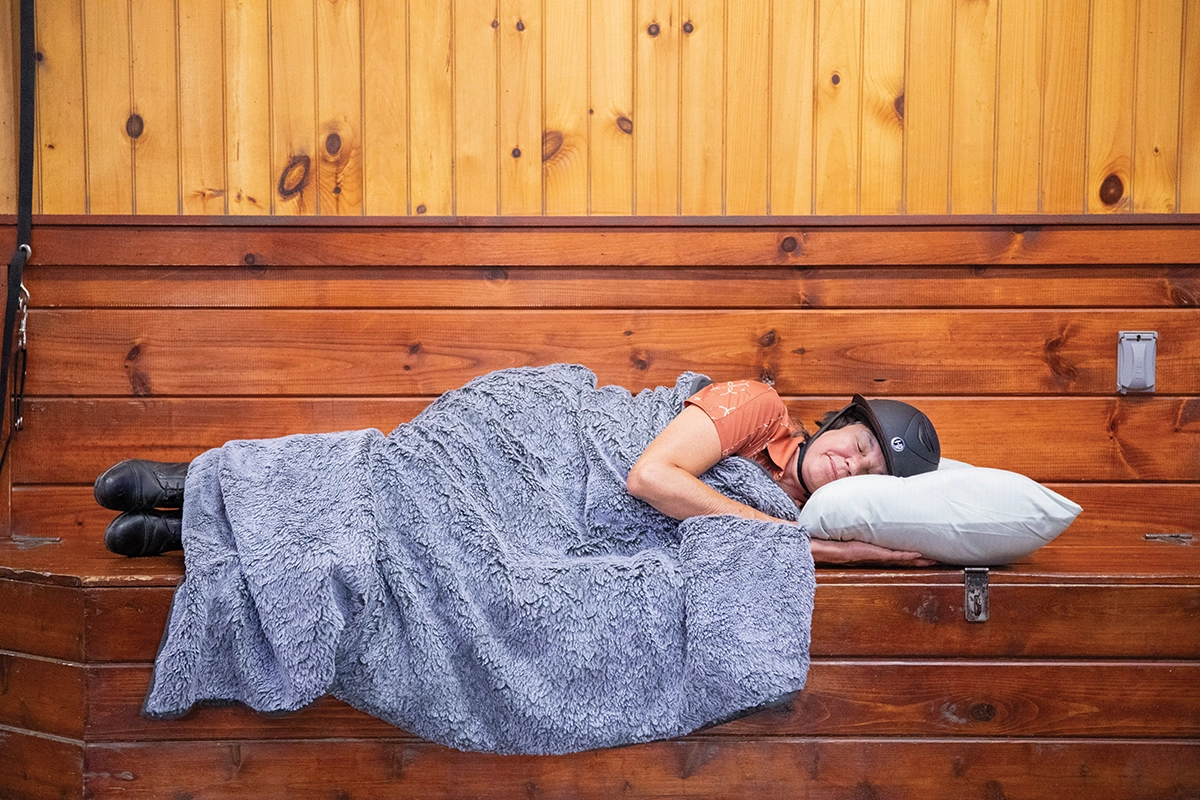An equestrian portraying the importance of sleep.
