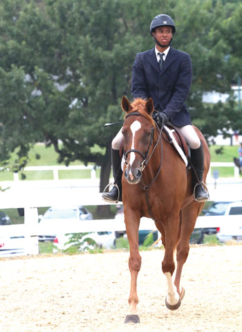 Young Black Equestrian Male Rider