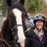 Alyssa Mathews and an Irish Cob at Coopers Hill Equine in Ireland