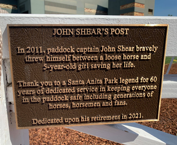 John Shear Plaque