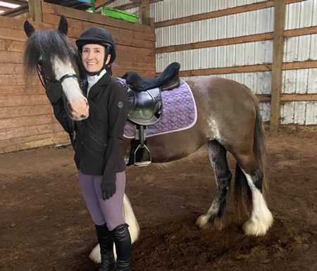 Kristina Lotz During Her First Virtual Horse Show