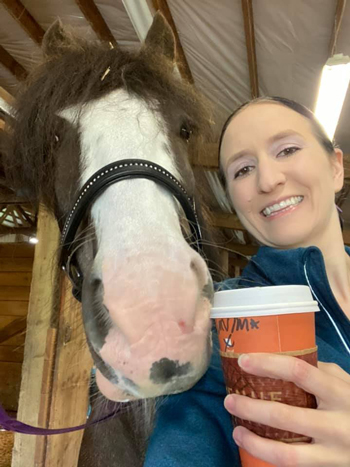 Kristina Lotz During Her First Virtual Horse Show