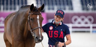 Laura Kraut and Baloutinue - Tokyo Olympics Jumping Second Horse Inspection