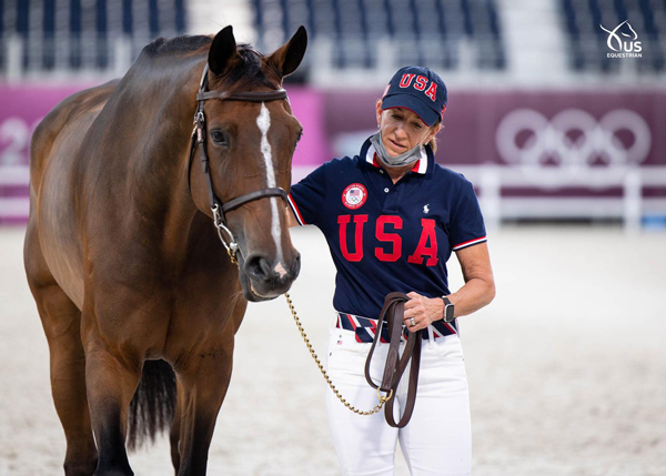 Laura Kraut and Baloutinue - Tokyo Olympics Jumping Second Horse Inspection