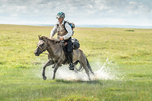 Robert Long, oldest winner ever, in the 2019 Mongol Derby