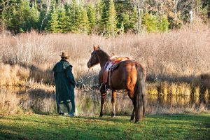 Horseback Riding on the Trail Without Cell Signal