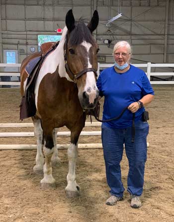 Veteran with horse at Centenary University