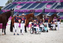 U.S. Para Dressage Team Passes First Horse Inspection Ahead of Competition at Paralympic Games Tokyo 2020 US Para Dressage Team at Tokyo Paralympics First Horse Inspection