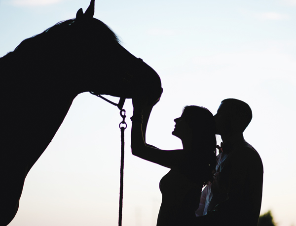 Couple with horse