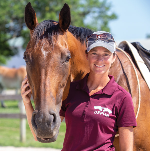 Sara Strauss, head trainer at Day’s End Farm Horse Rescue