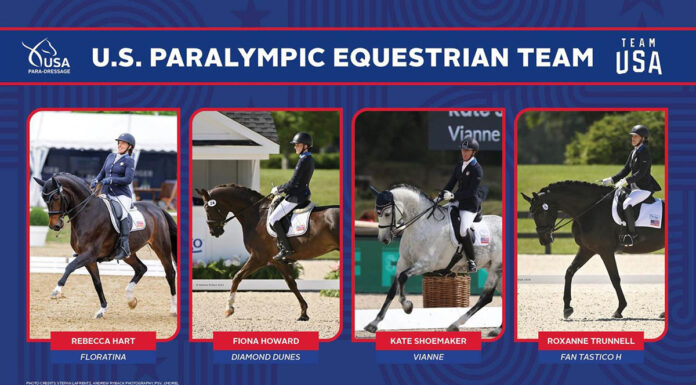 The U.S. Paralympic Equestrian Team representing Team USA at the 2024 Paris Summer Paralympics