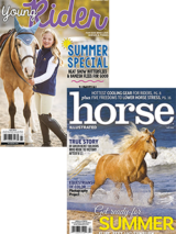 young rider + horse illustrated combo